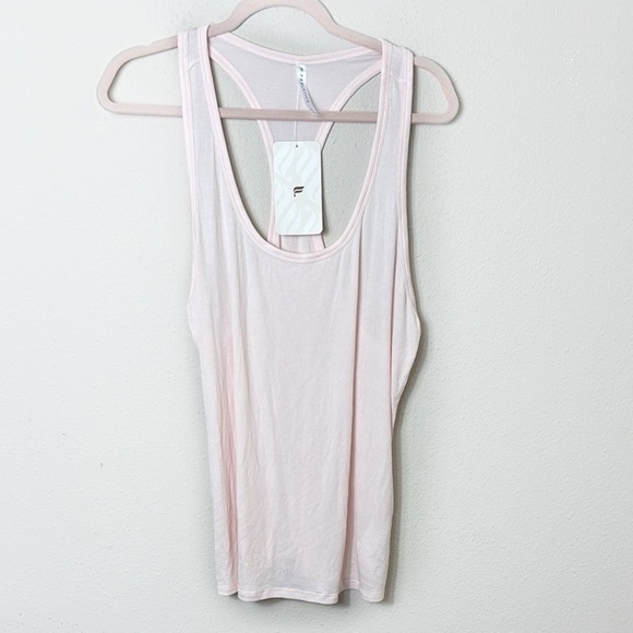 NWT Fabletics  Jess Racerback Tank in blush cream size XL - Picture 3 of 10